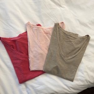 Set of 3 - J. Crew Vintage Jersey v-neck T’s